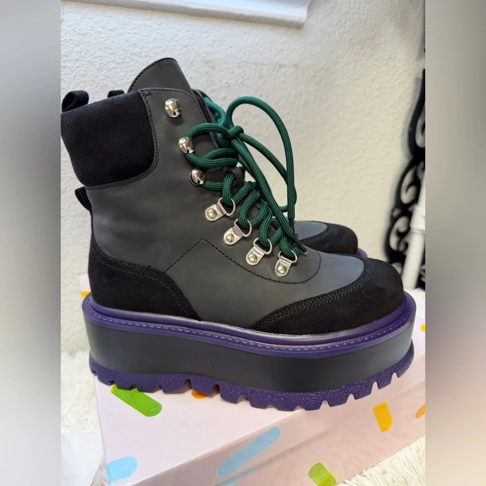NEW Black Hydra Matrix Platform Boots
